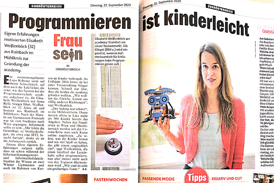 Kinder programmieren Kornenzeitung